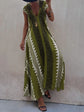 Vestido Boho Chic con Escote en V Profundo – Elegancia que Fluye con Cada Paso