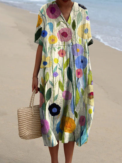 Nicka™ | Vestido con Estampado Floral Vivo