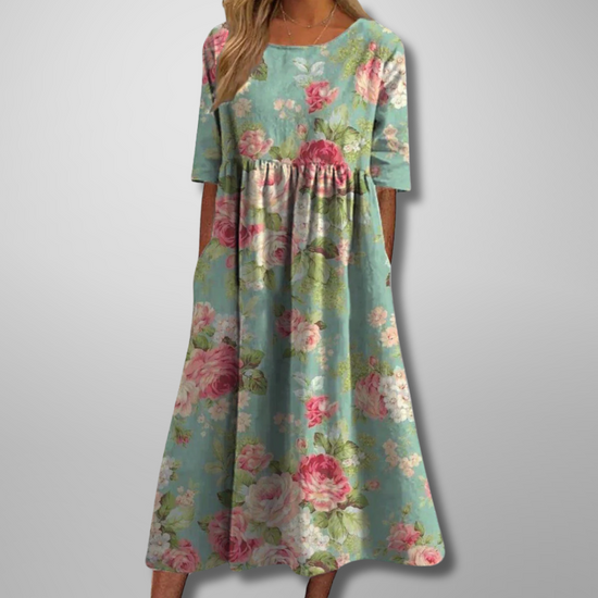 Gail™ | Vestido Midi Relajado con Bordado