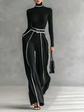 Elena | Conjunto 2 piezas mujer – Dolcevita de manga larga & Pantalón palazzo con cinturón