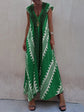 Vestido Boho Chic con Escote en V Profundo – Elegancia que Fluye con Cada Paso