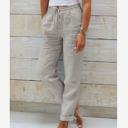Eleonor | Pantalones Elásticos de Lino Premium Transpirable