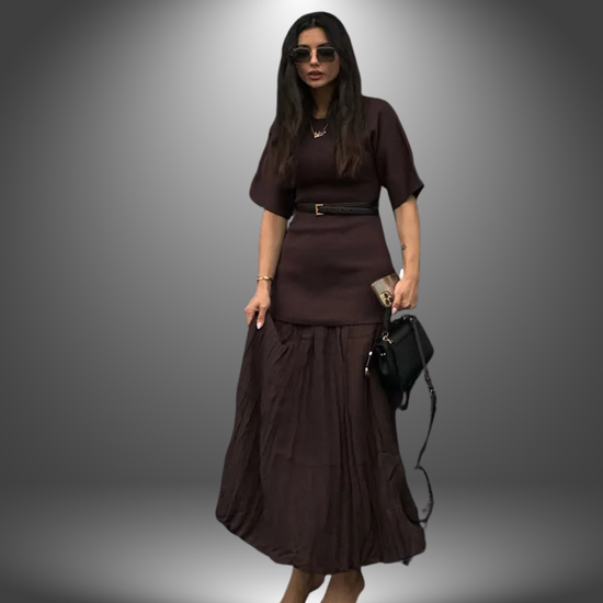 Andrea™ | Vestido Largo Plisado