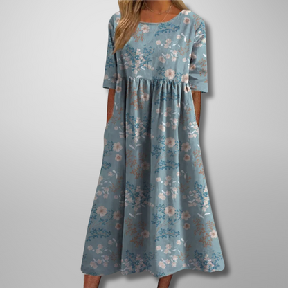 Gail™ | Vestido Midi Relajado con Bordado