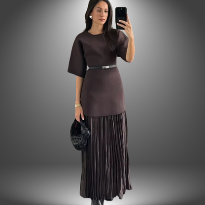 Andrea™ | Vestido Largo Plisado