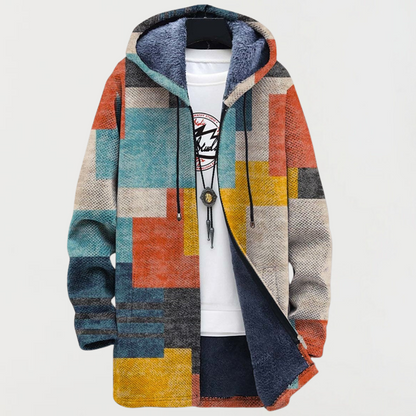 Cleo | Sudadera con Capucha Geométrica de Colores