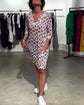 Andrea™ | Vestido midi geométrico – Ligereza con estilo en cada paso