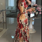 Adriana™ | Elegante Plissé Bloemenjurk